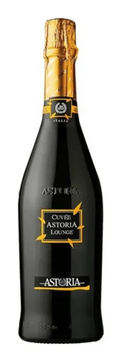 Bottle of Astoria Cuvée Lounge Brutwith label visible