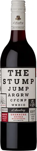 Bottle of d'Arenberg The Stump Jump Grenache - Shiraz - Mourvedrewith label visible