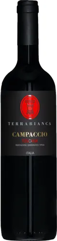 Bottle of Terrabianca Campacciowith label visible