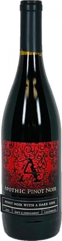 Bottle of Apothic Pinot Noirwith label visible