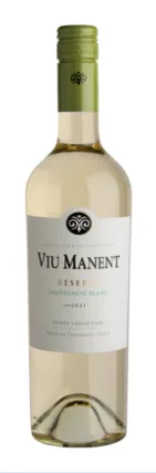 Bottle of Viu Manent Estate Collection Reserva Sauvignon Blancwith label visible