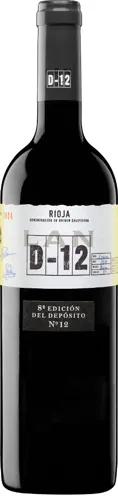 Bottle of Lan D-12 Riojawith label visible