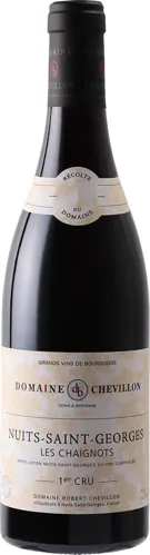 Bottle of Domaine Robert Chevillon Les Chaignots Nuits-Saint-Georges 1er Cruwith label visible