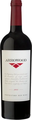 Bottle of Arrowood Propriety Red Blendwith label visible