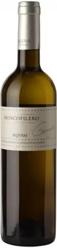 Bottle of Skouras Moscofilerowith label visible