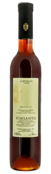 Bottle of Gavalas Vinsantowith label visible