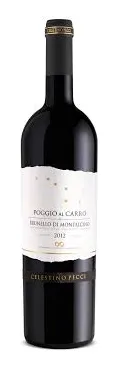 Bottle of Celestino Pecci Poggio al Carro Brunello di Montalcinowith label visible