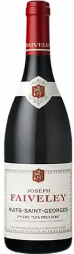 Bottle of Domaine Faiveley Nuits-Saint-Georges 1er Cru Les Prulierswith label visible