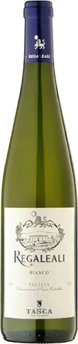 Bottle of Tasca d'Almerita Regaleali Bianco Siciliawith label visible