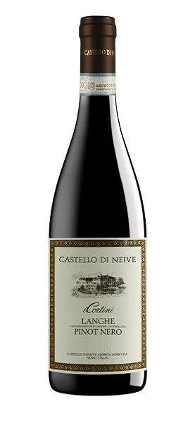 Bottle of Castello di Neive I Cortini Langhe Rossowith label visible