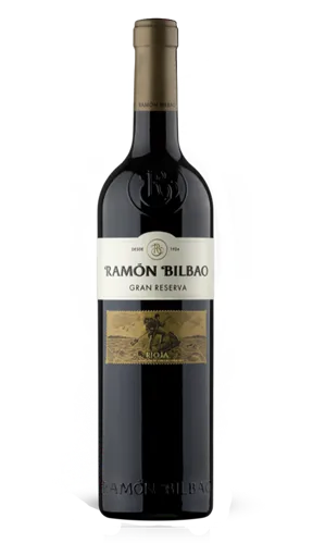 Bottle of Ramón Bilbao Gran Reserva Rioja (Tempranillo)with label visible