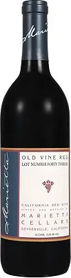 Bottle of Marietta Old Vine Red (OVR) from search results