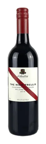 Bottle of d'Arenberg The High Trellis Cabernet Sauvignonwith label visible