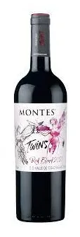 Bottle of Montes Twins Red Blendwith label visible