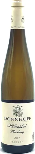Bottle of Dönnhoff Höllenpfad Riesling trockenwith label visible
