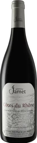 Bottle of Domaine Jamet Côtes du Rhône Rougewith label visible