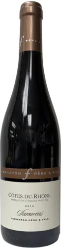 Bottle of Ferraton Père & Fils Samorëns Côtes-du-Rhône Rougewith label visible