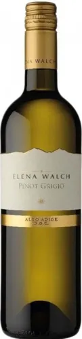Bottle of Elena Walch Pinot Grigiowith label visible