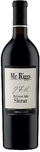 Bottle of Mr. Riggs Shirazwith label visible