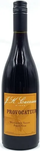 Bottle of J.K. Carriere Provocateur Pinot Noirwith label visible