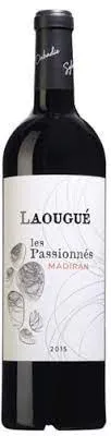 Bottle of Domaine Laougué Les Passionnés Madiranwith label visible