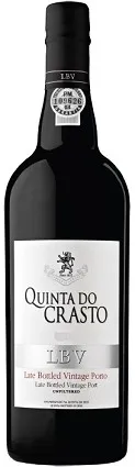 Bottle of Quinta do Crasto Late Bottled Vintage Portwith label visible