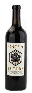 Bottle of Once & Future Bedrock Vineyard Zinfandelwith label visible