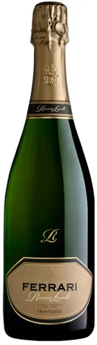 Bottle of Ferrari Riserva Lunelliwith label visible