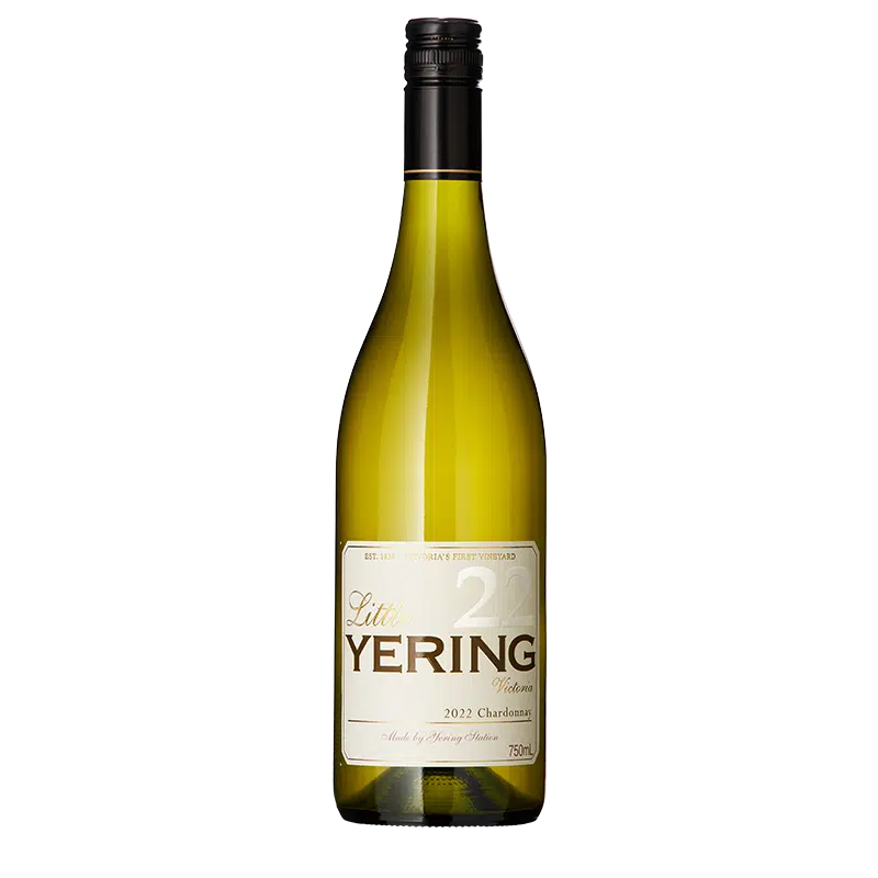 Bottle of Yering Station Little Yering Chardonnaywith label visible