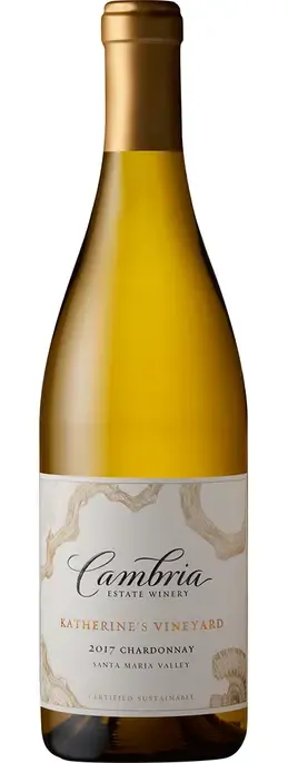 Bottle of Cambria Chardonnay Katherine's Vineyardwith label visible