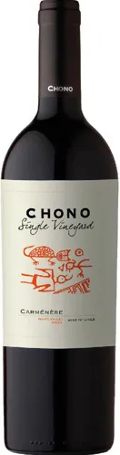 Bottle of Chono Single Vineyard Carmenèrewith label visible