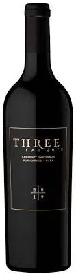 Bottle of Three Fat Guys Cabernet Sauvignonwith label visible