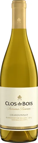 Bottle of Clos du Bois Chardonnaywith label visible