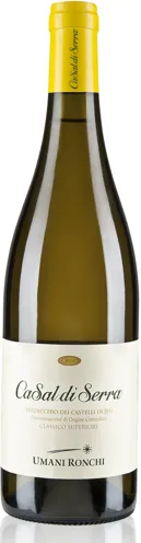 Bottle of Umani Ronchi Casal di Serra Verdicchio dei Castelli di Jesi Classico Superiorewith label visible