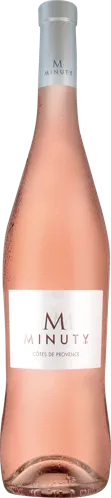 Bottle of Minuty M Roséwith label visible