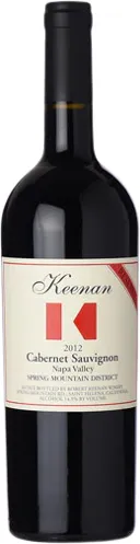 Bottle of Keenan Reserve Cabernet Sauvignonwith label visible