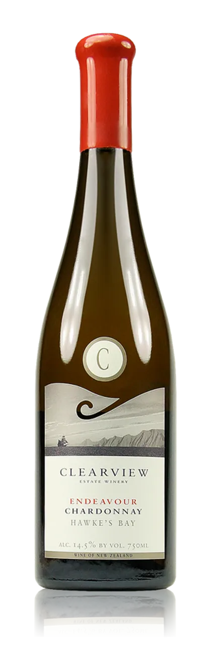 Bottle of Clearview Estate Endeavour Chardonnaywith label visible