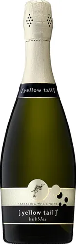 Bottle of Yellow Tail Bubbles Sparkling Whitewith label visible