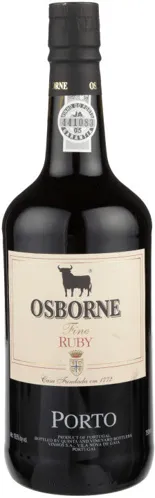Bottle of Osborne Porto Fine Rubywith label visible