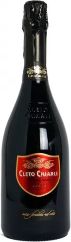 Bottle of Cleto Chiarli Pruno Nero Lambrusco Spumantewith label visible