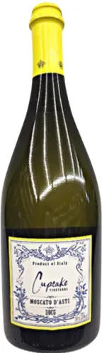 Bottle of Cupcake Moscato d'Astiwith label visible