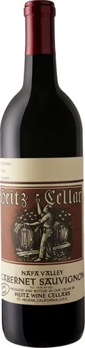 Bottle of Heitz Cellar Martha's Vineyard Cabernet Sauvignonwith label visible