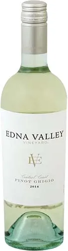 Bottle of Edna Valley Vineyard Pinot Grigiowith label visible