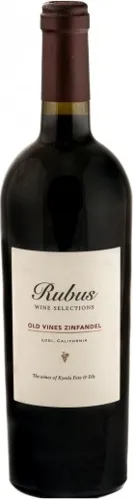 Bottle of Rubus Old Vines Zinfandelwith label visible