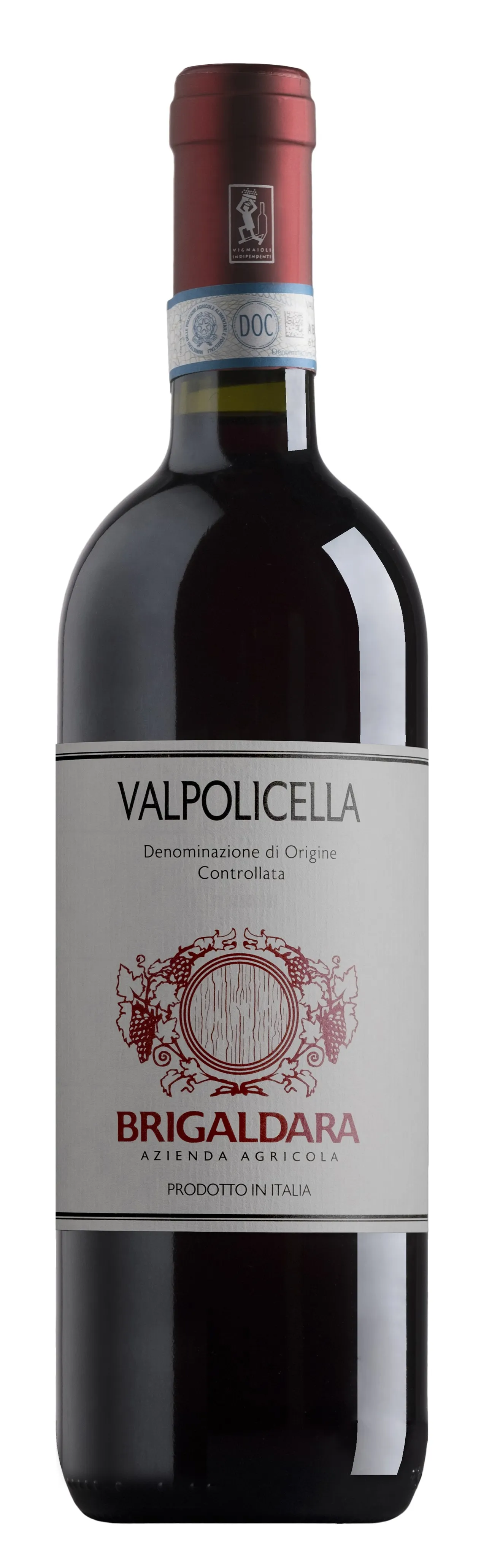 Bottle of Brigaldara Valpolicellawith label visible