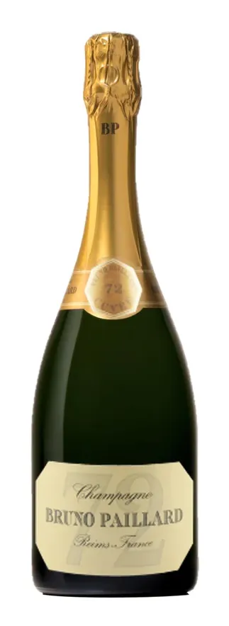 Bottle of Bruno Paillard Cuvée 72 Champagnewith label visible