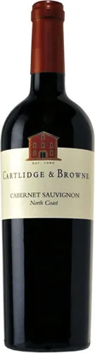 Bottle of Cartlidge & Browne Cabernet Sauvignonwith label visible