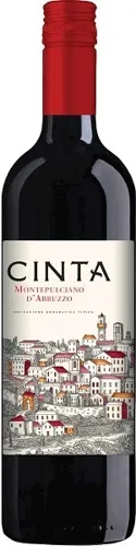 Bottle of Cinta Montepulciano d'Abruzzowith label visible