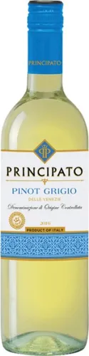 Bottle of Principato Pinot Grigiowith label visible