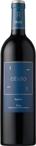 Bottle of Bodegas Obalo Reservawith label visible
